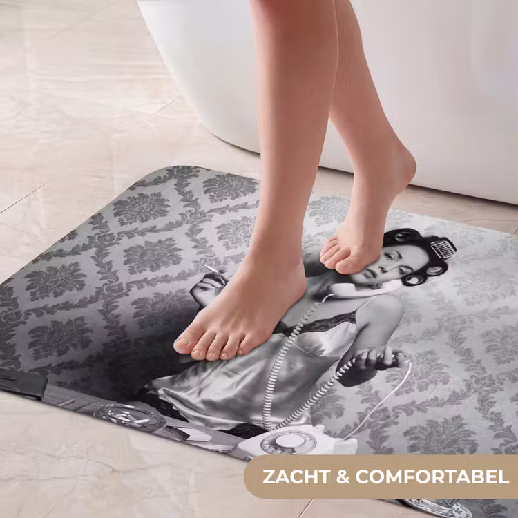 Badmat - Chic - Vrouw - Zwart - Wit — 5