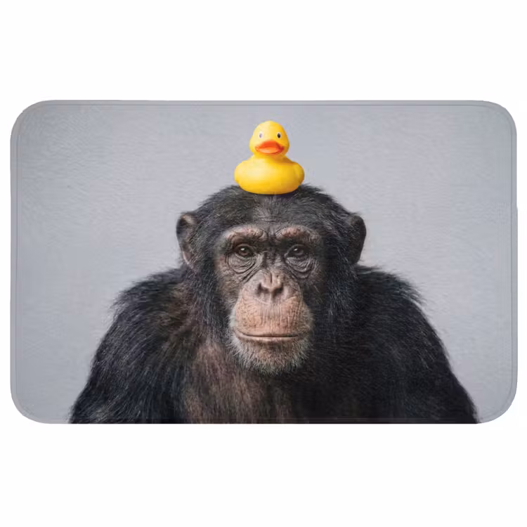 Badmat - Chimpansee - Badeend - Grijs — 1