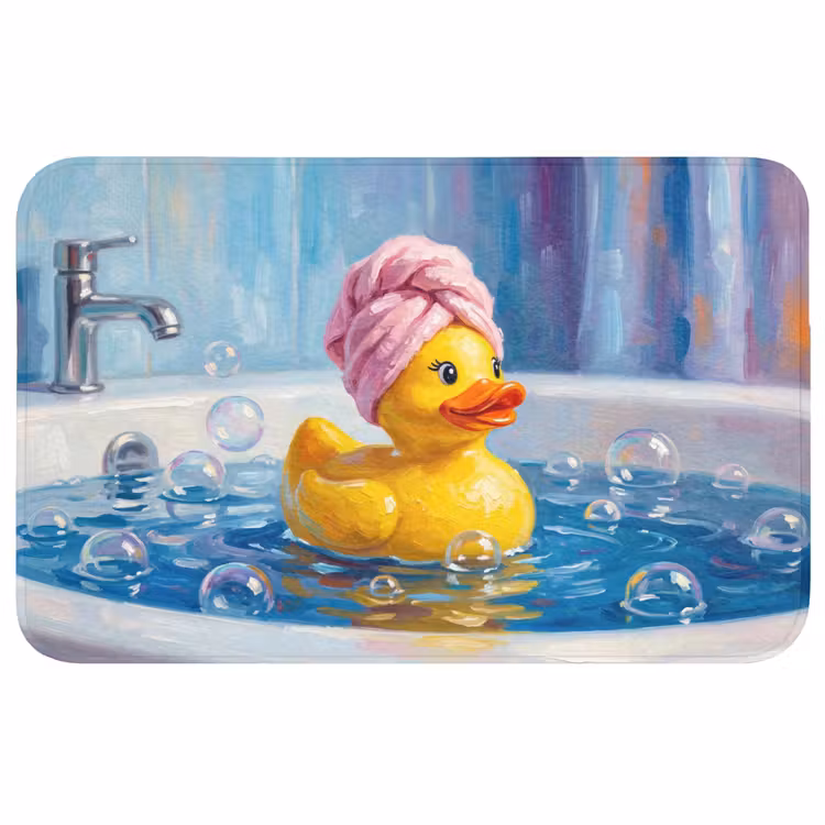 Badmat - Creatief - Badeend - Kleurrijk — 1