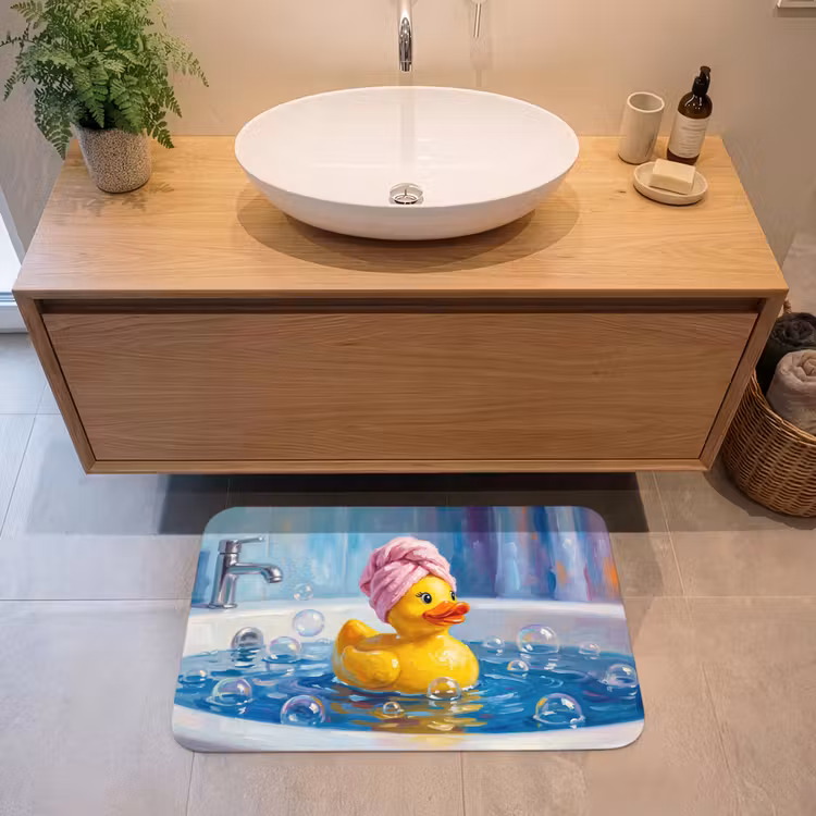 Badmat - Creatief - Badeend - Kleurrijk — 2