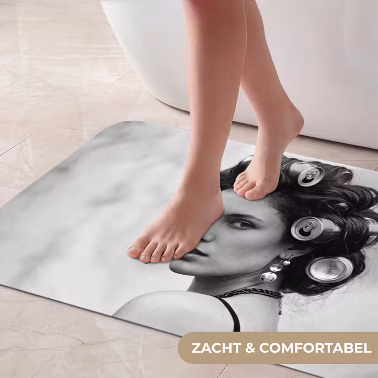 Badmat - Edgy - Vrouw - Zwart - Wit — 5
