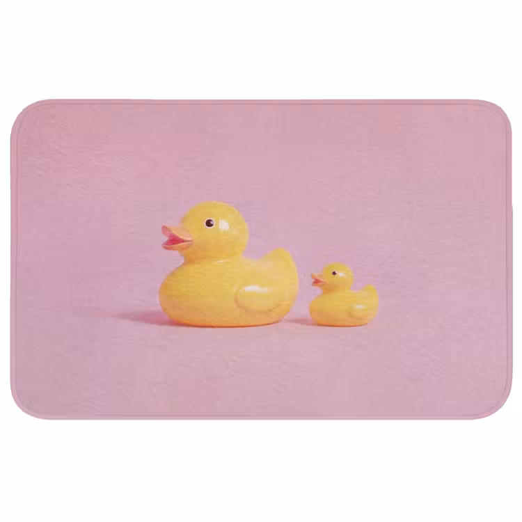 Badmat - Eendjes - Vrolijk - Roze — 1