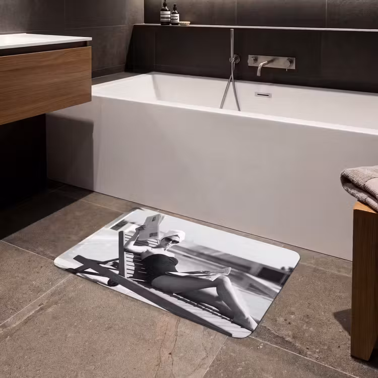 Badmat - Glamour - Modern - Zwart - Wit — 4