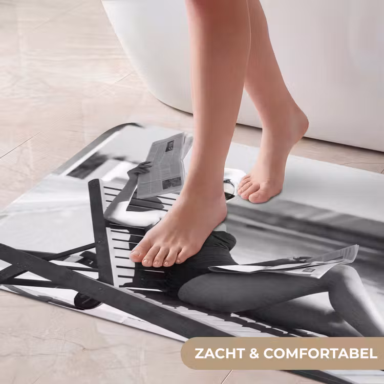Badmat - Glamour - Modern - Zwart - Wit — 5
