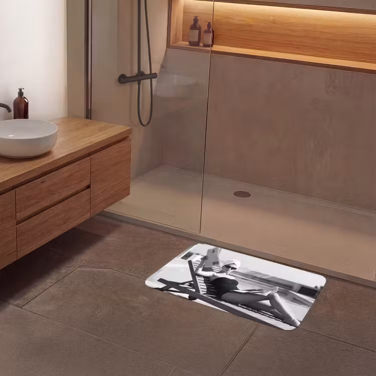Badmat - Glamour - Modern - Zwart - Wit — 6