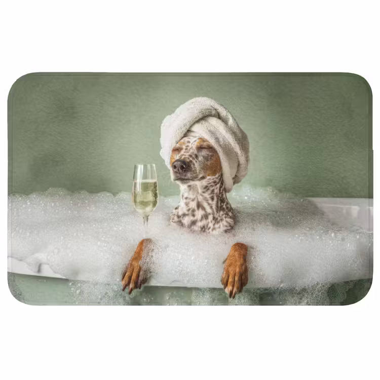 Badmat - Hond - Bad - Champagne - Handdoek — 1