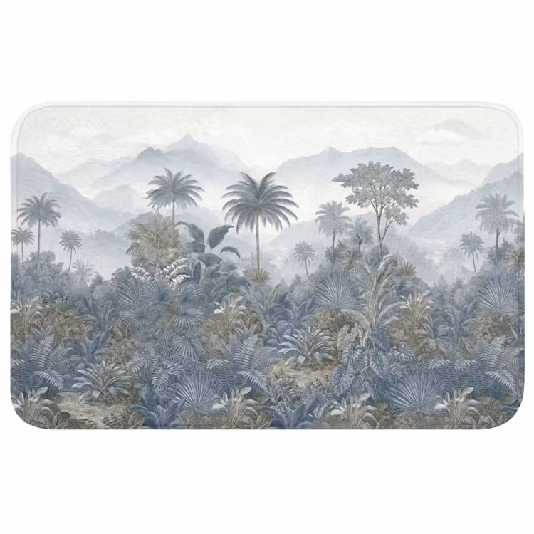 Badmat - Jungle - Landschap - Blauw — 1