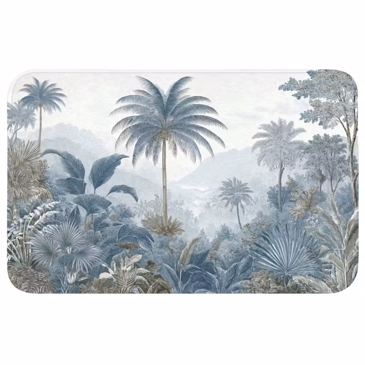Badmat - Jungle - Modern - Blauw - Groen — 1
