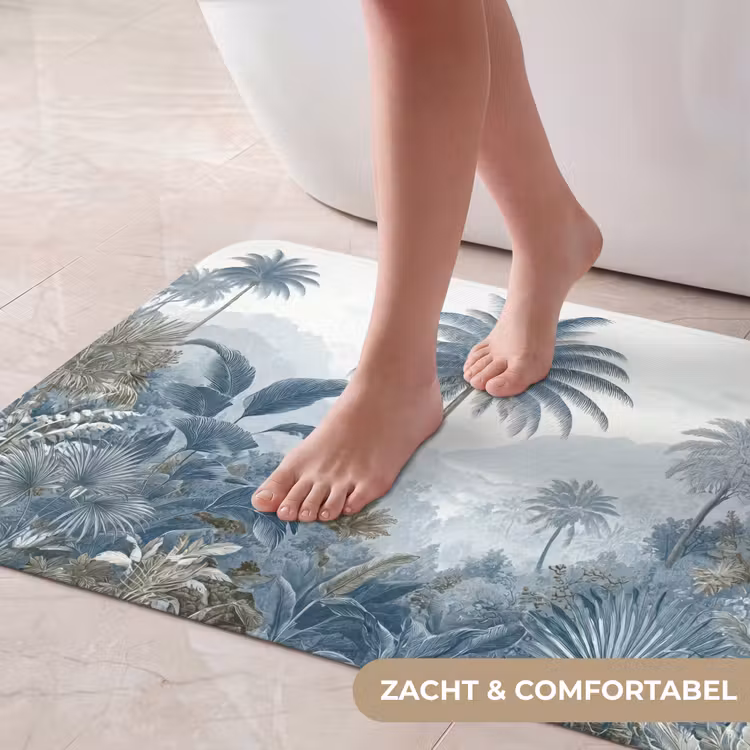 Badmat - Jungle - Modern - Blauw - Groen — 5