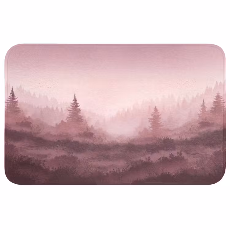 Badmat - Landschap - Mistig - Roze — 1