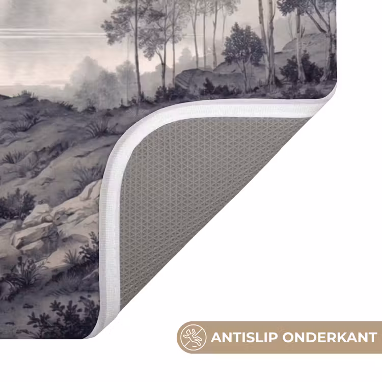 Badmat - Mistig - Berglandschap - Illustratie — 3