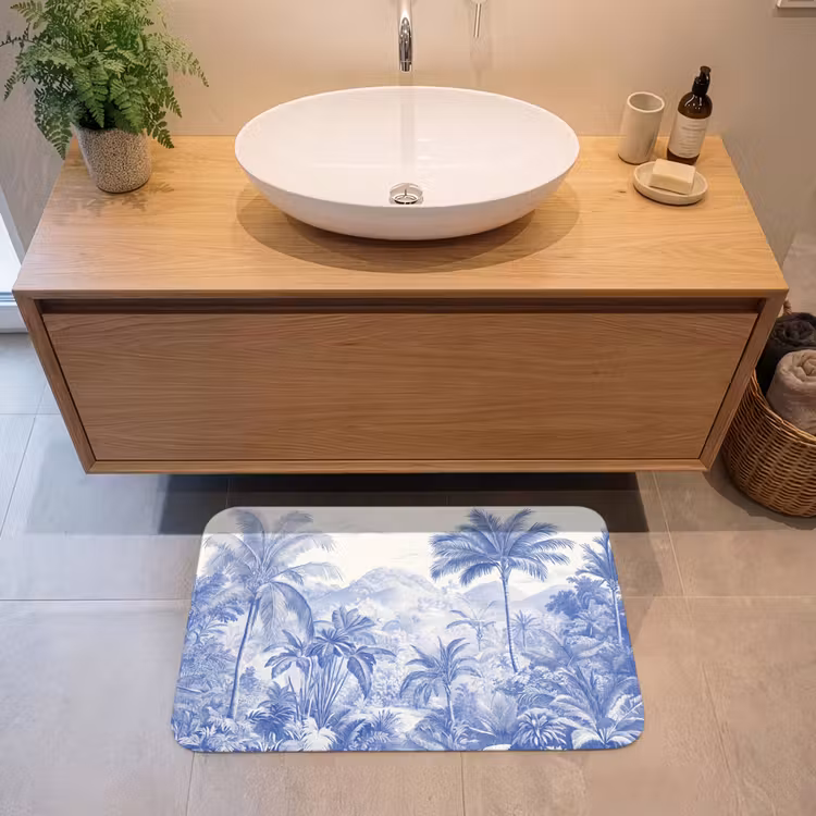 Badmat - Tropisch - Jungle - Blauw — 2