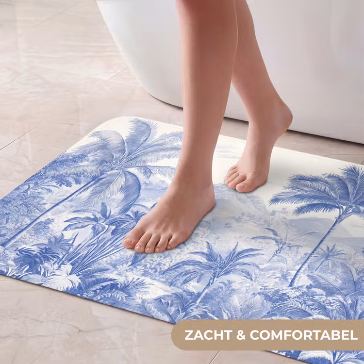 Badmat - Tropisch - Jungle - Blauw — 5