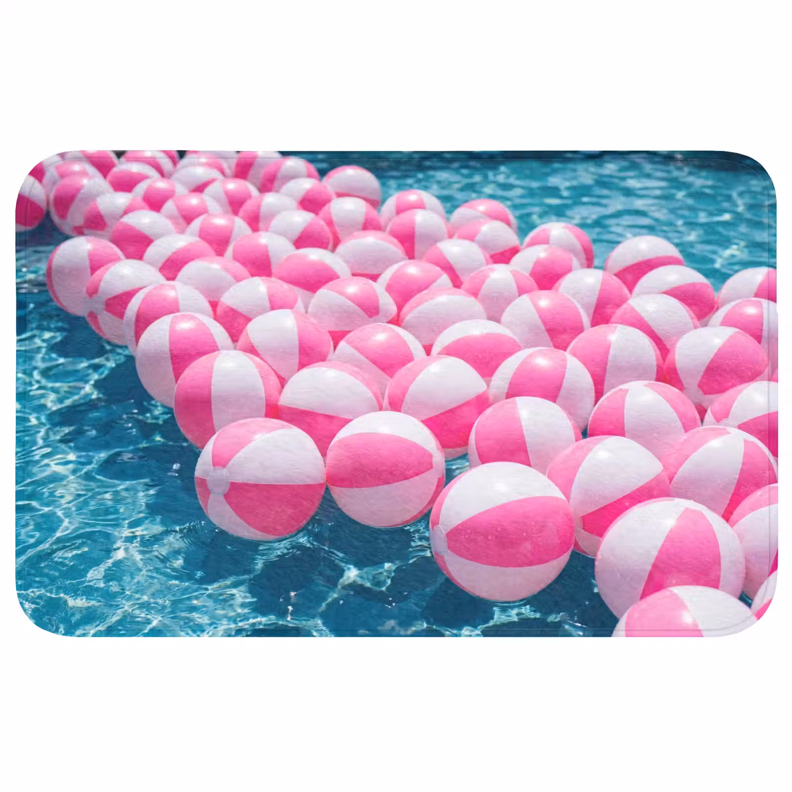 Badmat - Strandballen - Roze - Water — 1