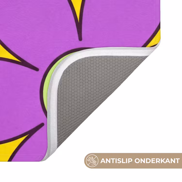 Badmat - Bloemen - Illustratie - Kleurrijk — 3