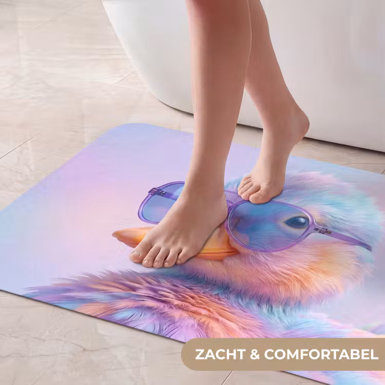 Badmat - Eend - bril - Pastel — 5