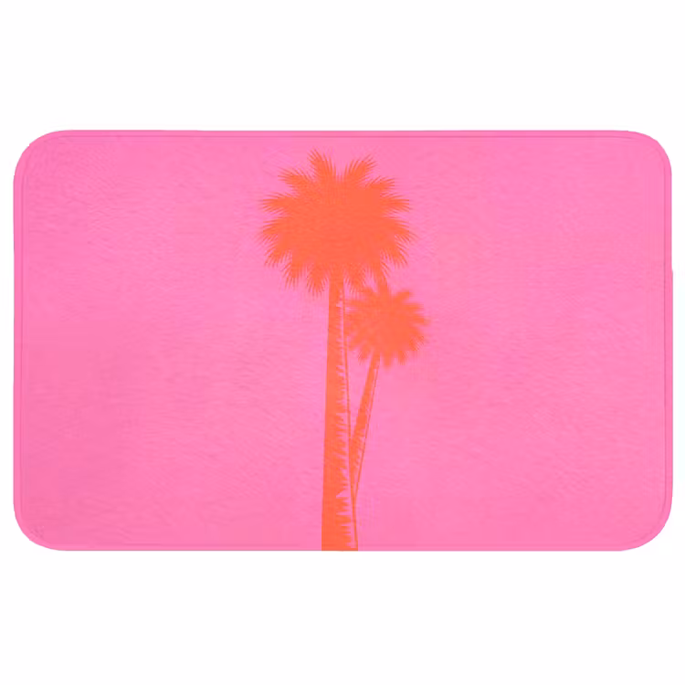 Badmat - Palmbomen - Modern - Roze — 1