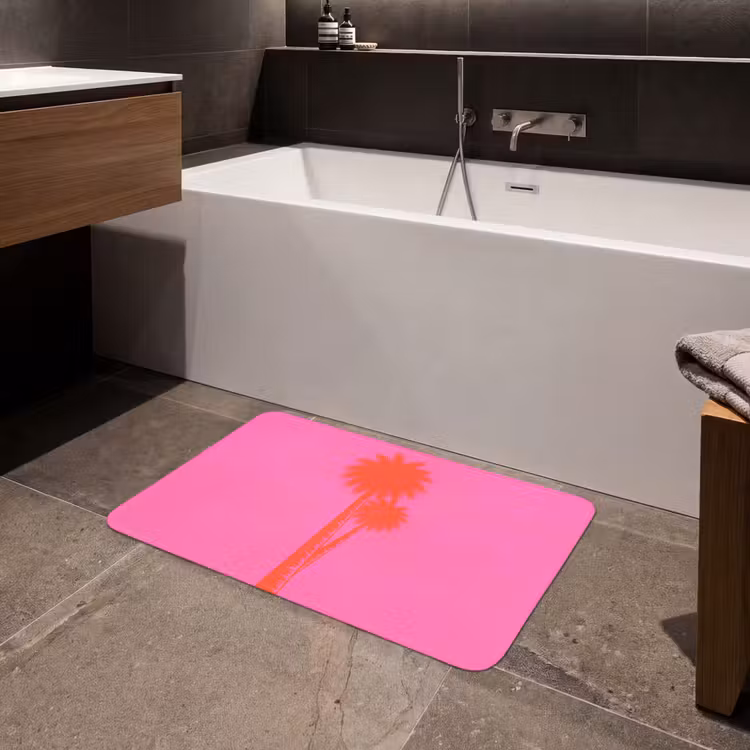Badmat - Palmbomen - Modern - Roze — 4