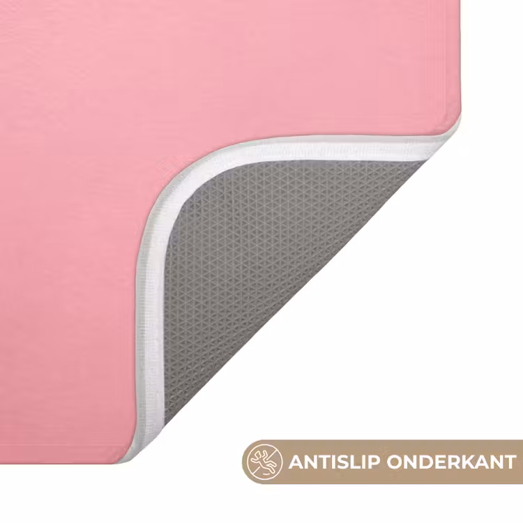 Badmat - Vrouw - Roze - Parelketting - Krulspelden — 3