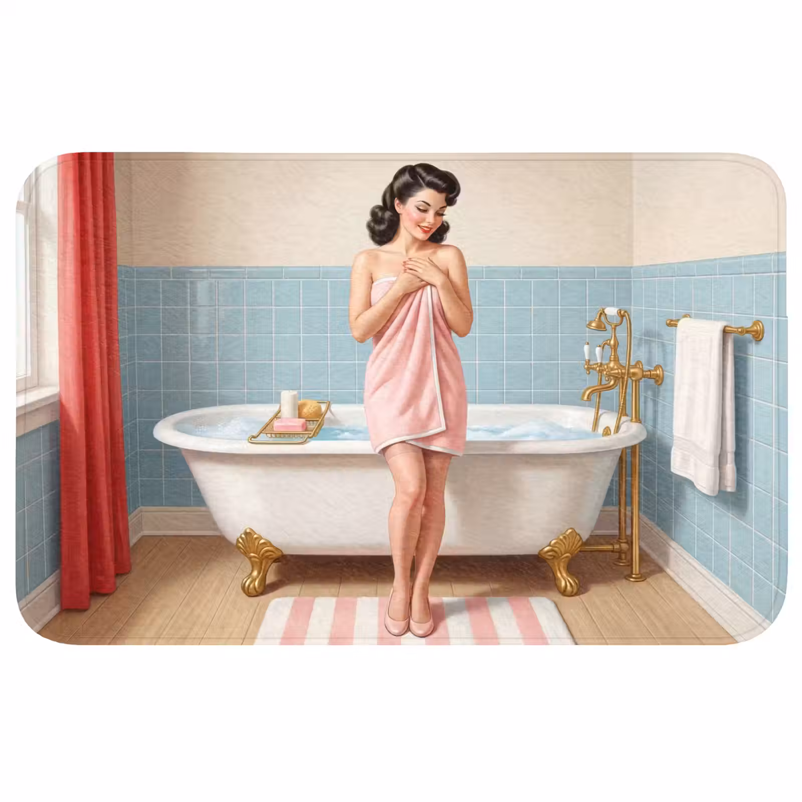 Badmat - Badkamer - Vrouw - Roze — 1