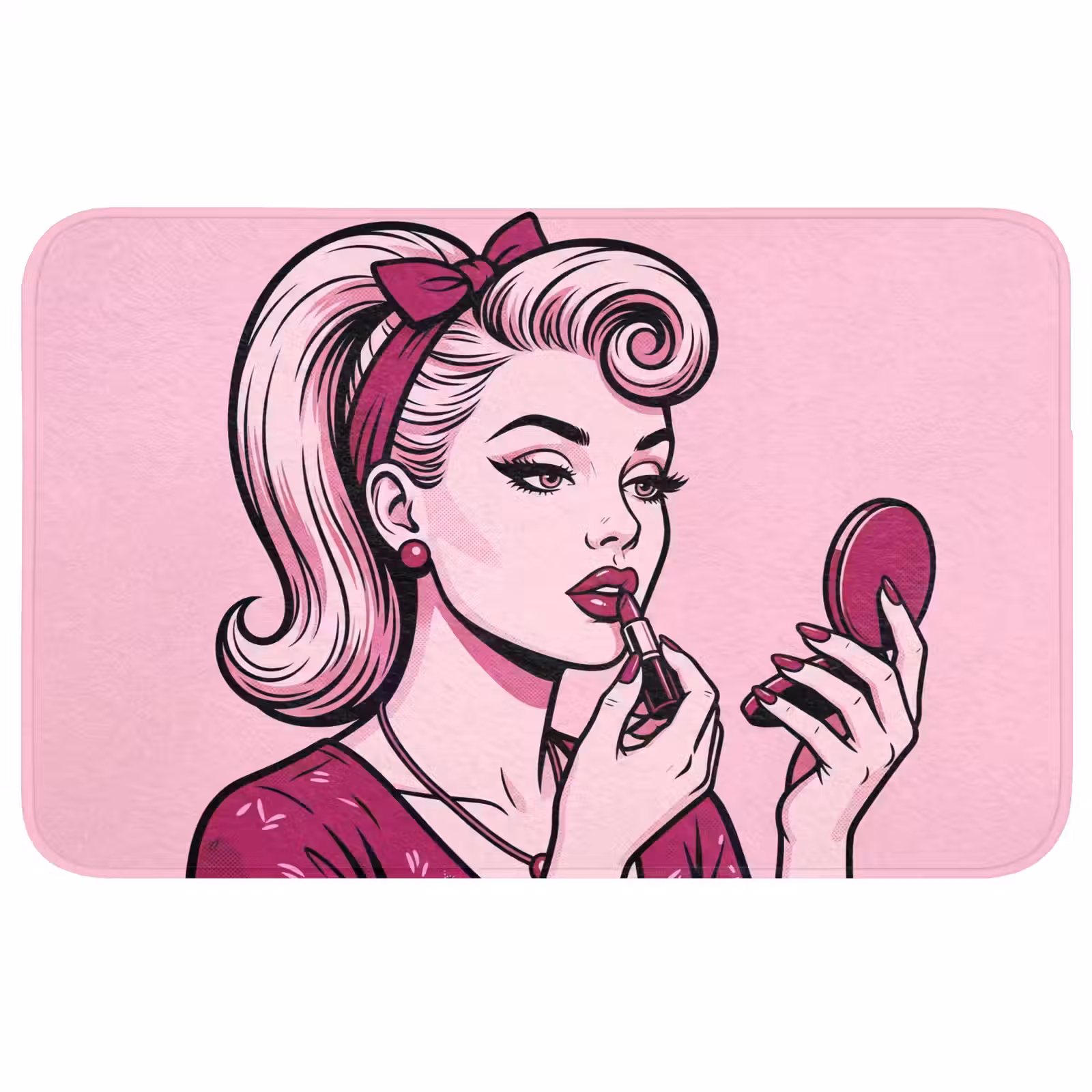 Badmat - Vintage - Vrouw - Roze — 1