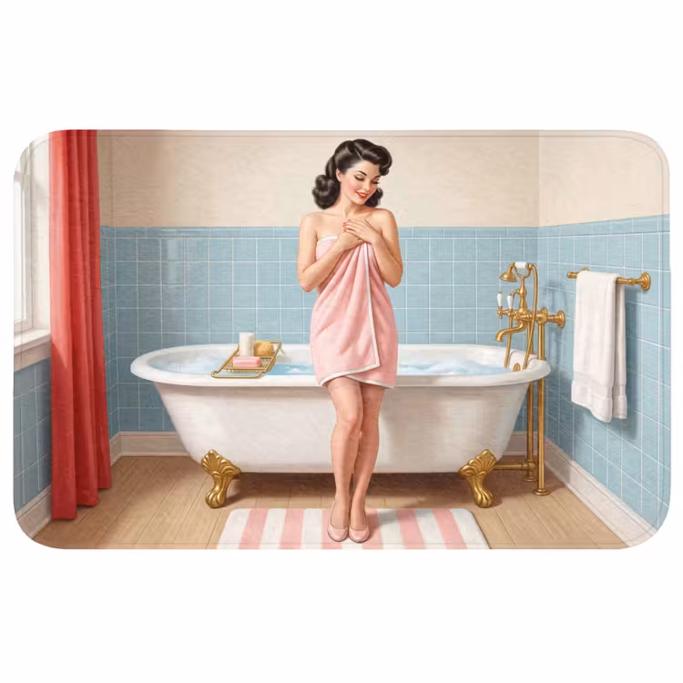 Badmat - Badkamer - Vrouw - Roze — 1