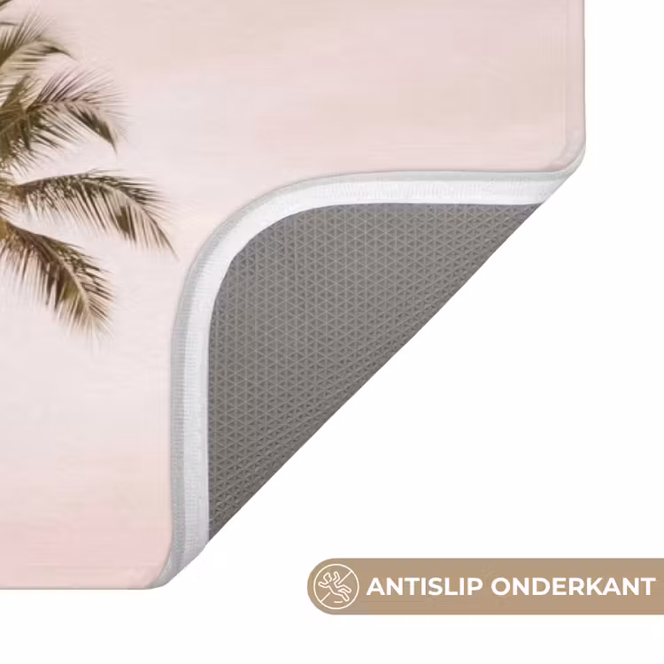Badmat - Palmbomen - Zonsondergang - Roze — 3
