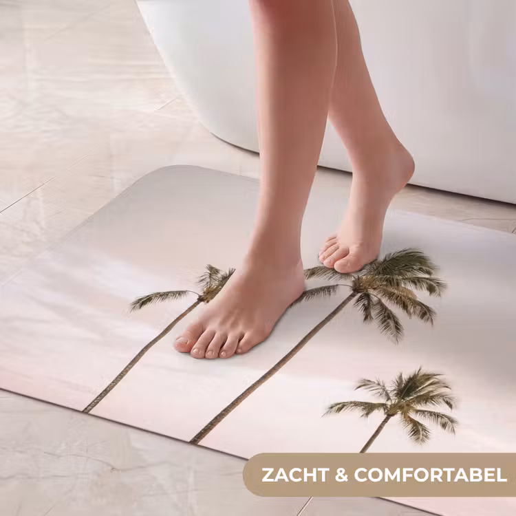 Badmat - Palmbomen - Zonsondergang - Roze — 5