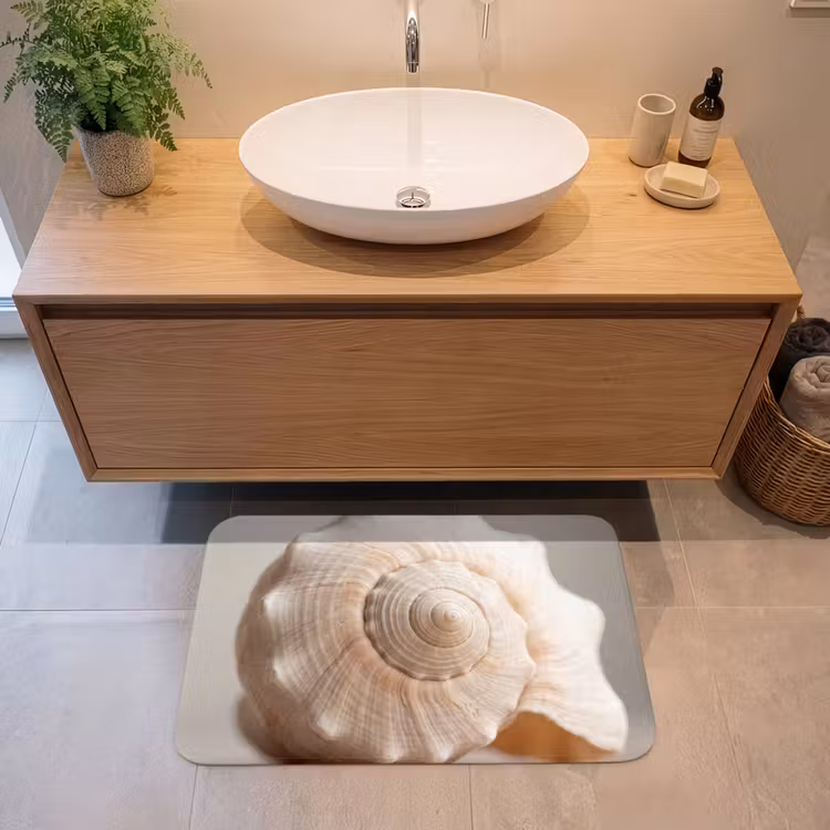 Badmat - Schelp - Detail - Beige — 2