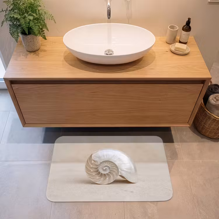 Badmat - Schelp - Spiraal - Beige — 2
