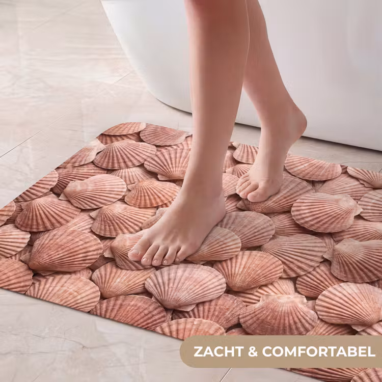 Badmat - Schelpen - Patroon - Roze — 5