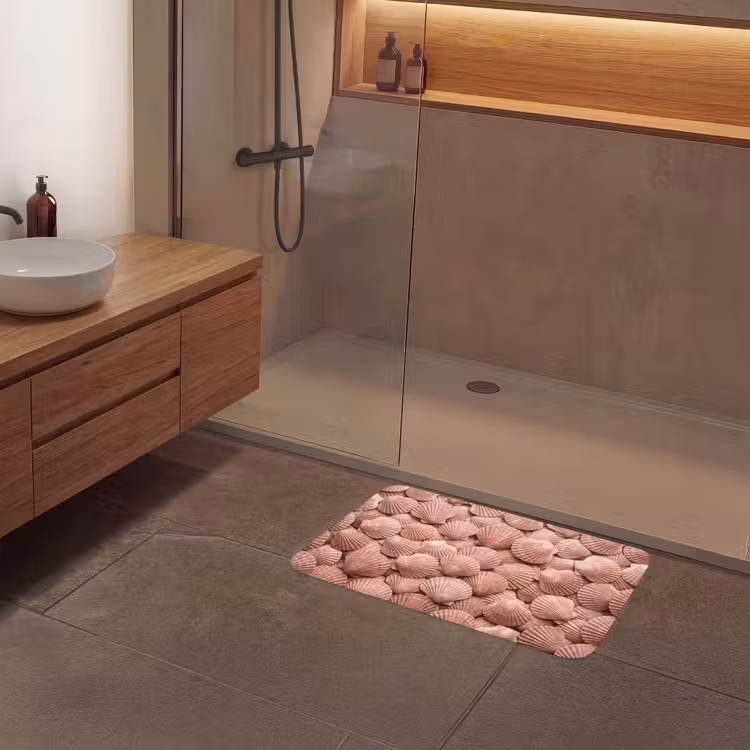 Badmat - Schelpen - Patroon - Roze — 6