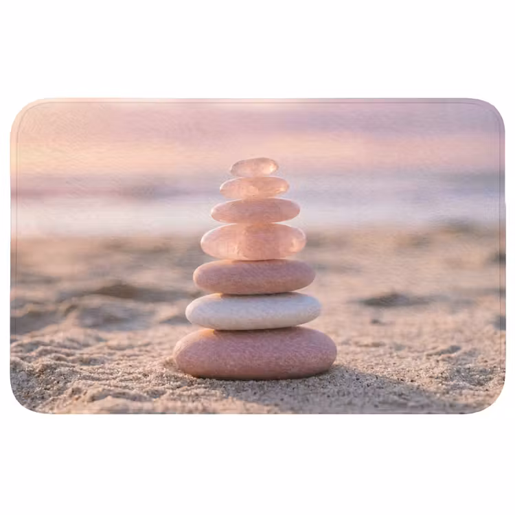 Badmat - Stenen - Zand - Roze — 1