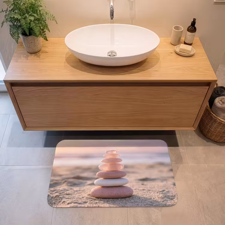 Badmat - Stenen - Zand - Roze — 2