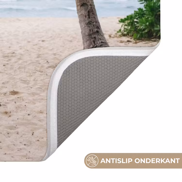 Badmat - Surfboard - Palmbomen - Kleurrijk — 3