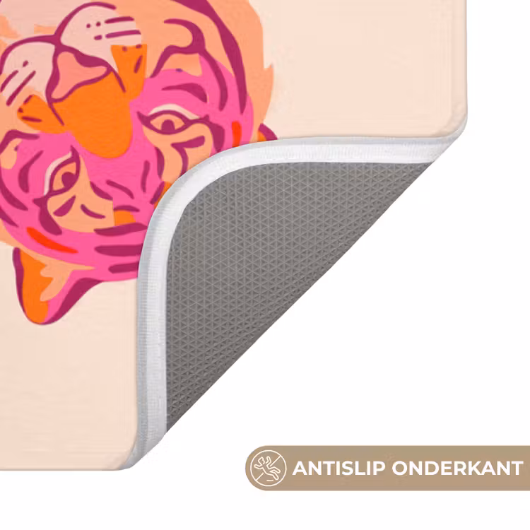 Badmat - Tijger - Roze - Oranje — 3