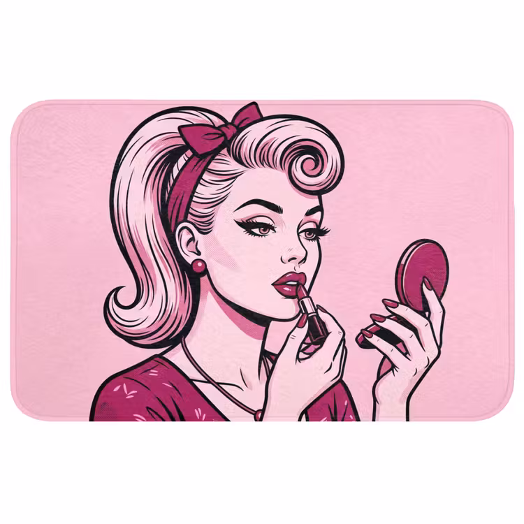 Badmat - Vintage - Vrouw - Roze — 1