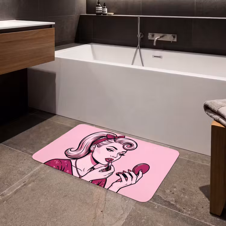 Badmat - Vintage - Vrouw - Roze — 4