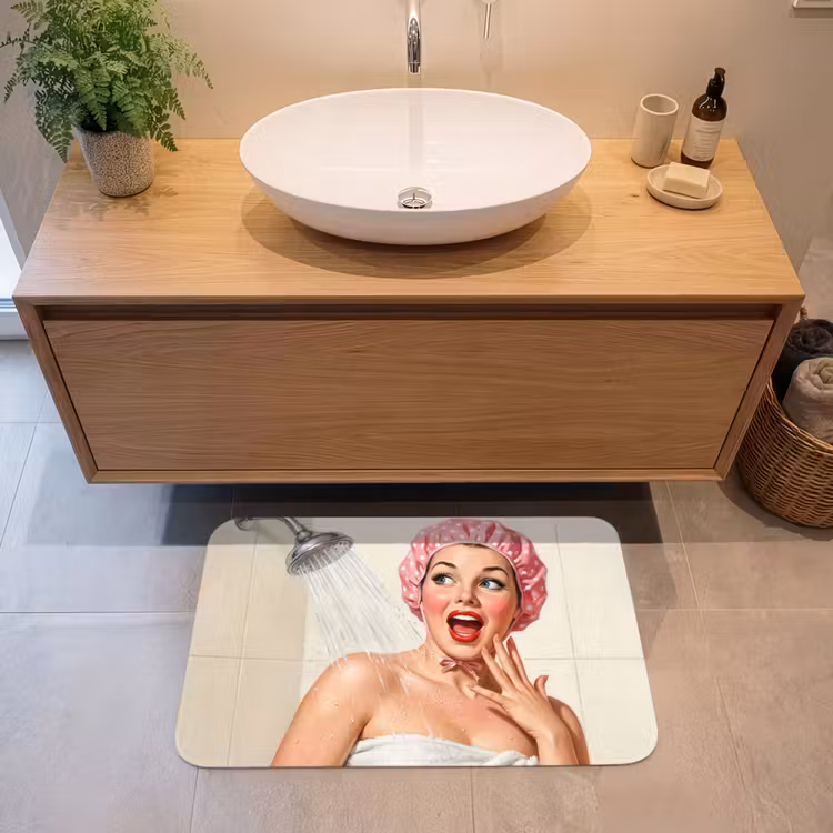Badmat - Vrouw - Douche - Roze — 2