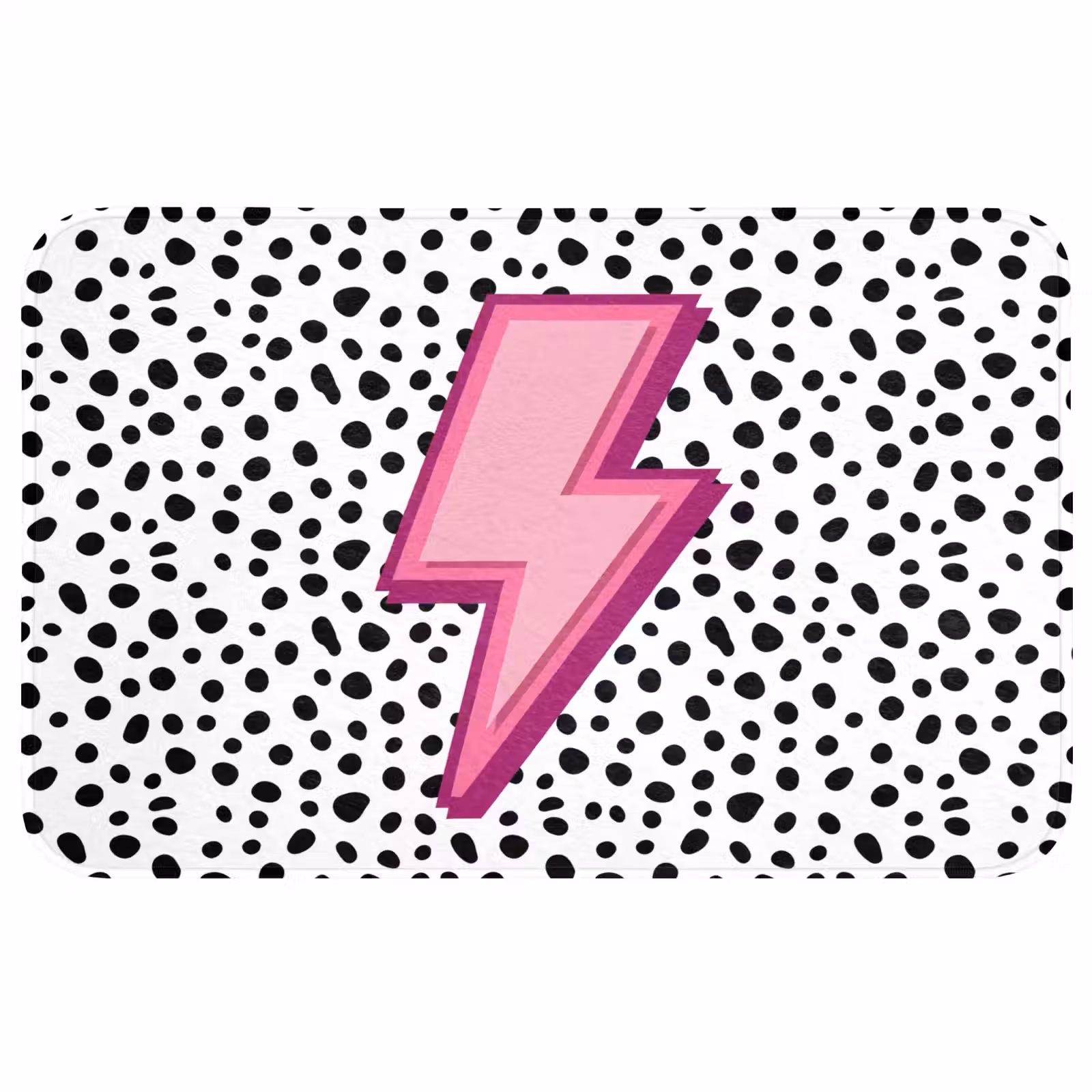 Badmat - Bliksem - Roze - Stippen — 1