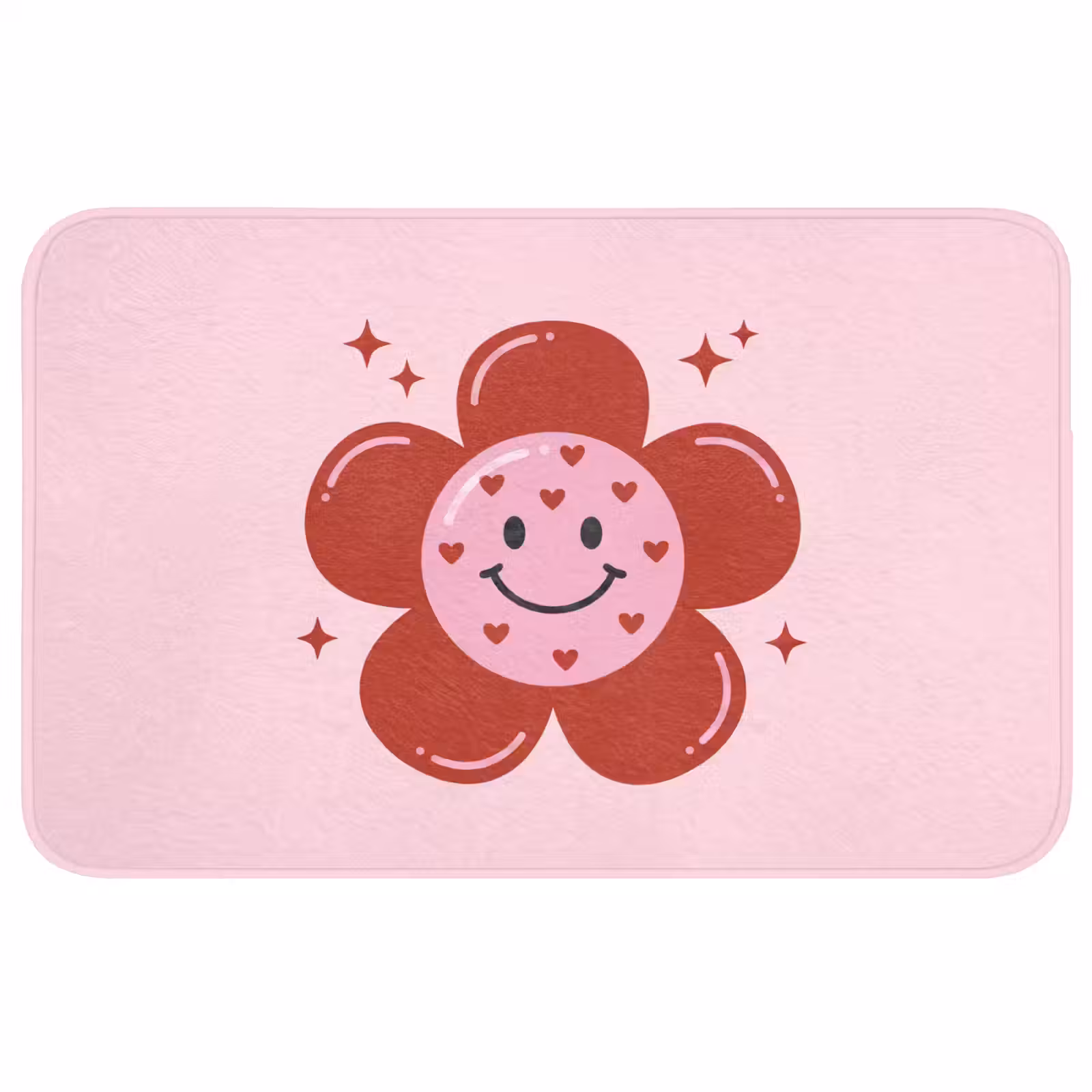Badmat - Bloem - Roze - Hartjes — 1
