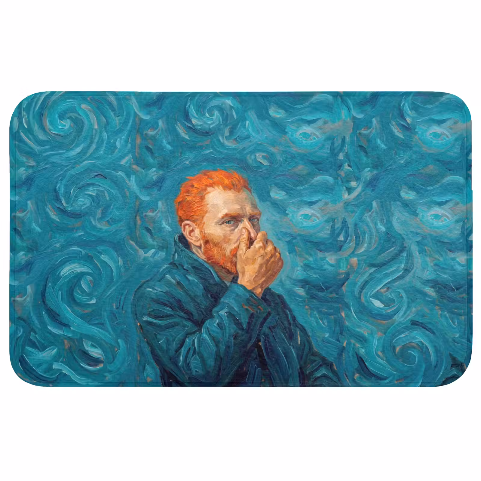 Badmat - Portret - Klassiek - Blauw — 1