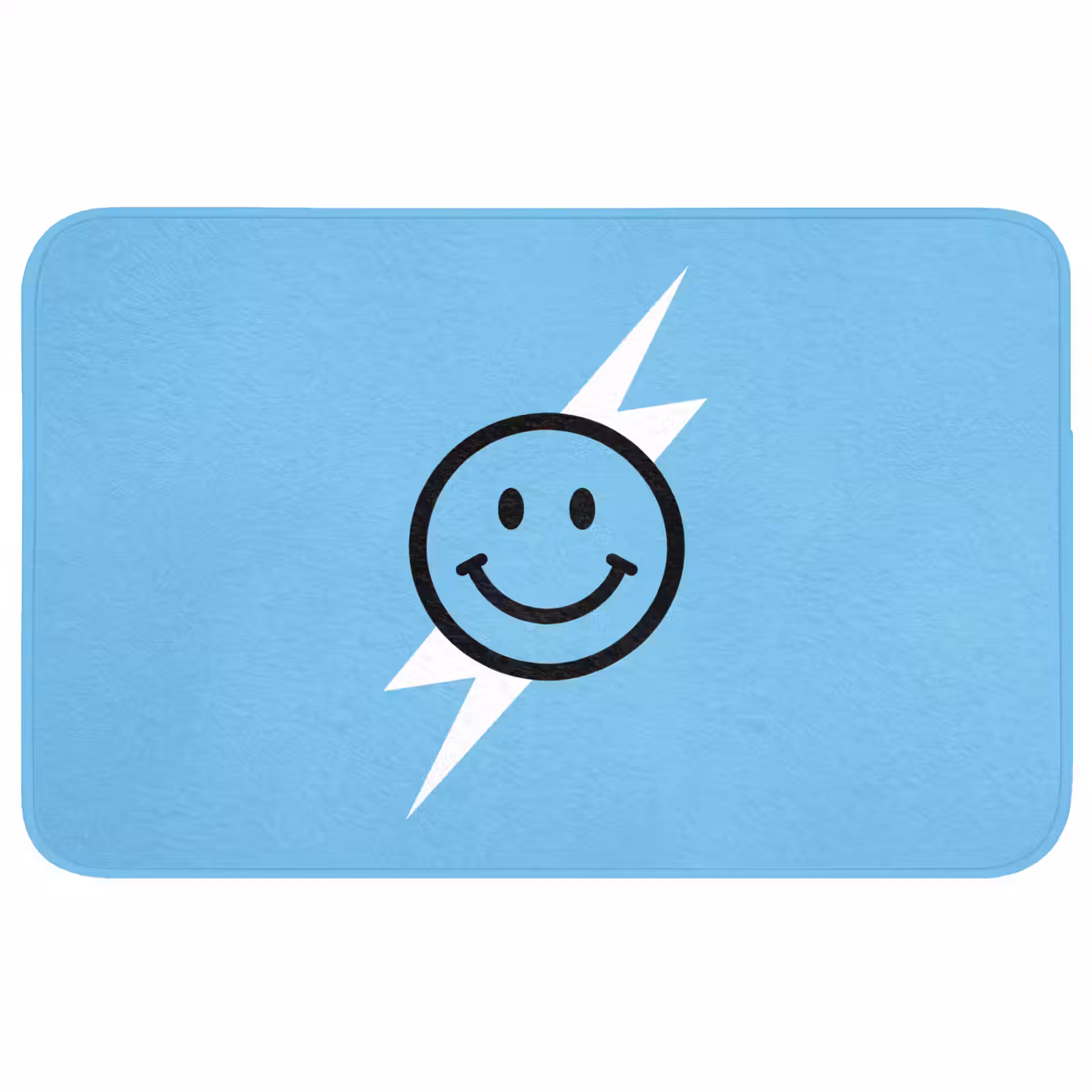 Badmat - Smiley - Blauw - Bliksem — 1