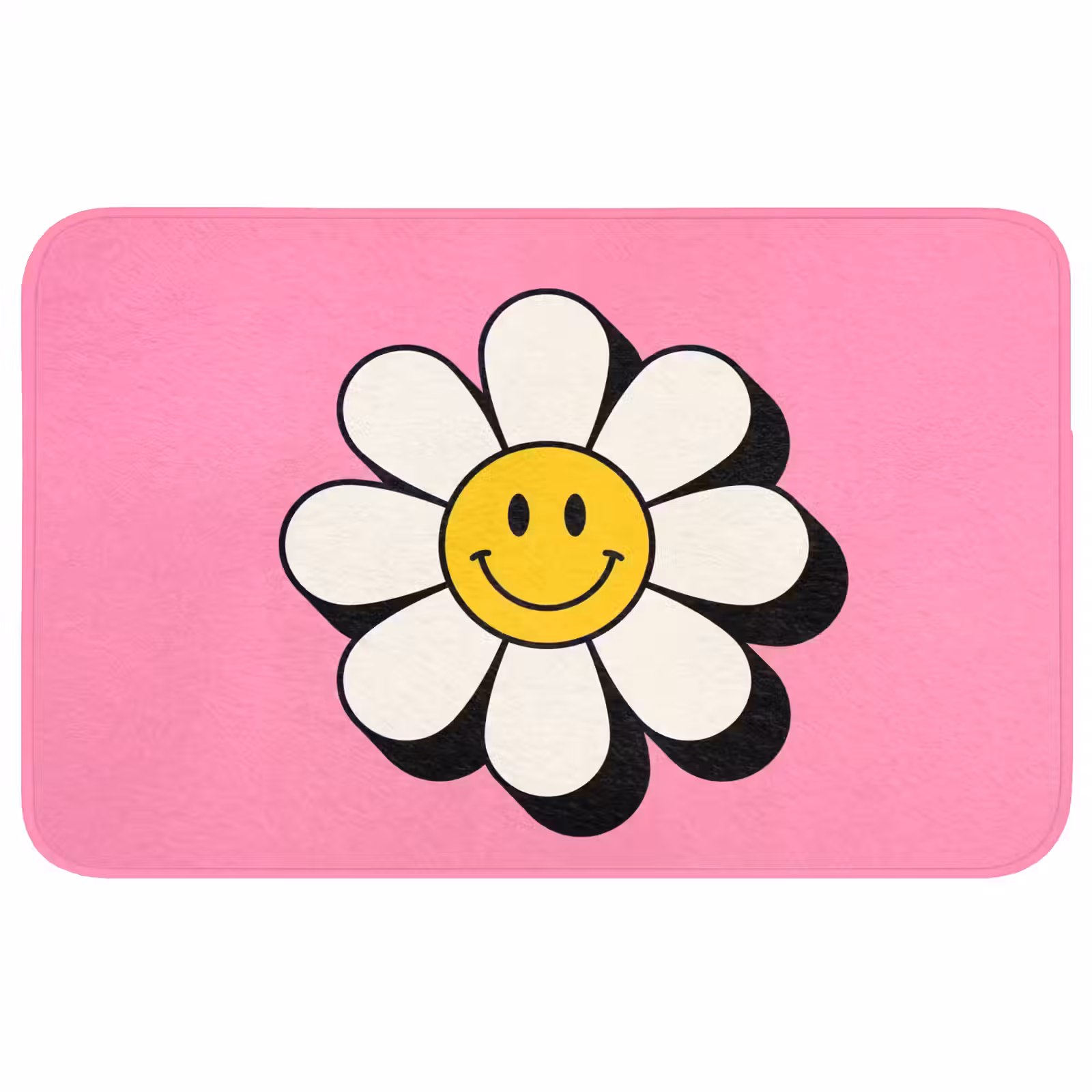 Badmat - Smiley - Bloem - Roze — 1