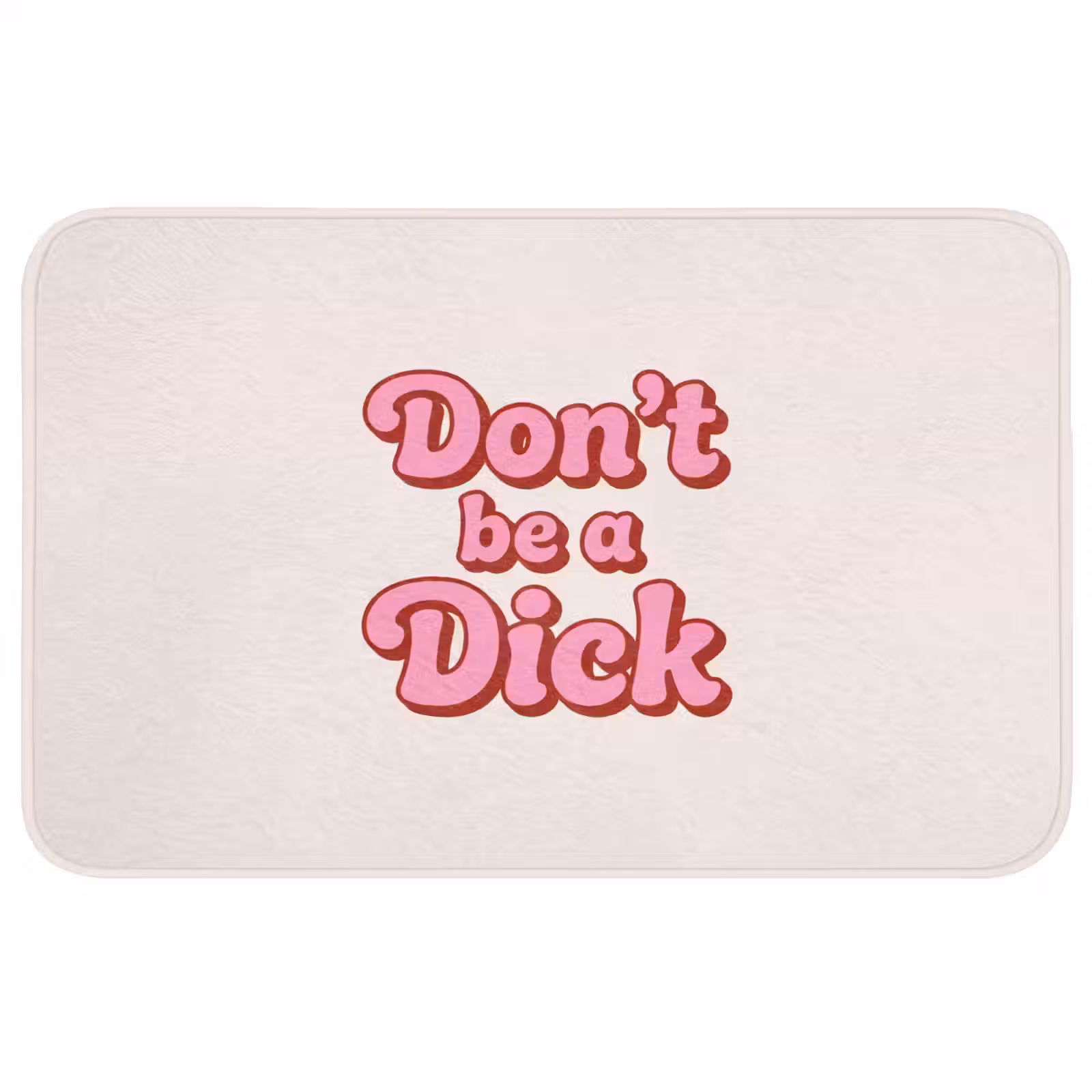 Badmat - Tekst - Boodschap - Roze — 1