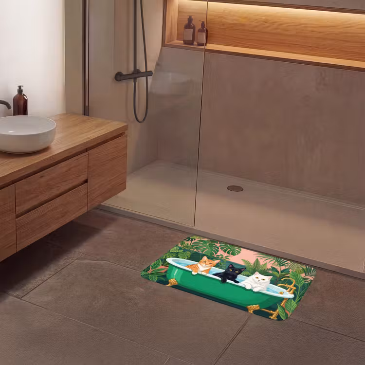 Badmat - Badkamer - Kattenparade - Kleurrijk — 6