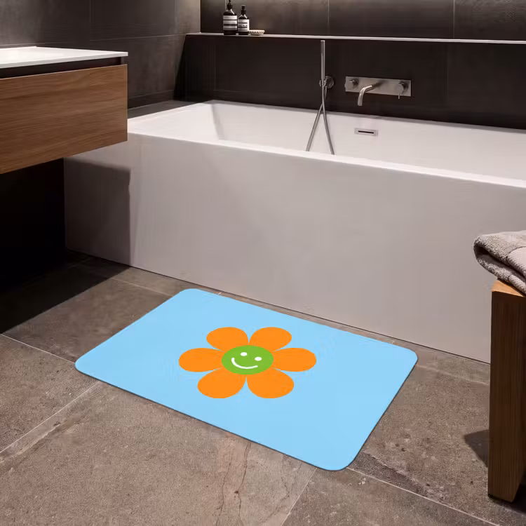 Badmat - Bloem - Smiley - Kleurrijk — 4