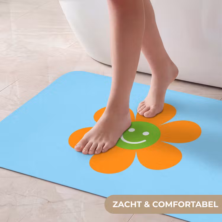 Badmat - Bloem - Smiley - Kleurrijk — 5