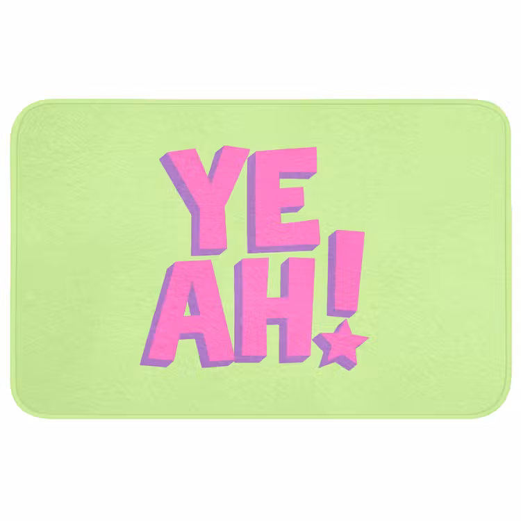 Badmat - Groen - Neon - Quote — 1
