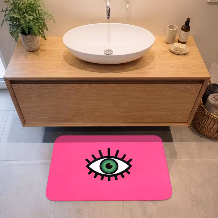 Badmat - Minimalistisch - Oog - Roze — 2